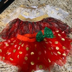 Baby Girl 3 Pc Bundle Christmas Holiday Tulle Tutu Skirts 3-6 Months